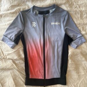 Bandit Men’s Cycling Jersey in Gray and Red